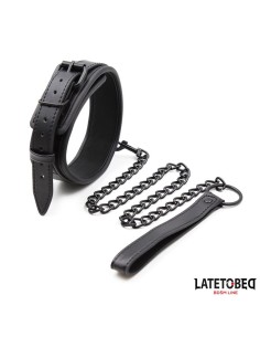 Collar y Correa Neopreno Negro