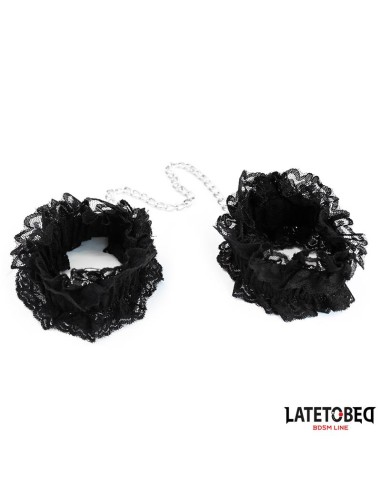 Esposas para Pies de Encaje Elastico Negro