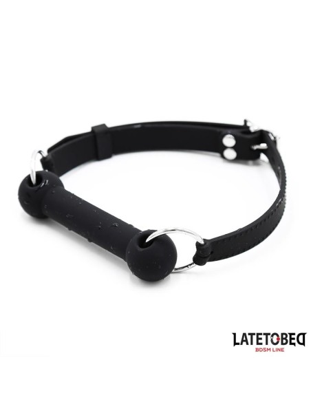 Mordaza Hueso Silicona Negro Ajustable