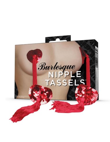 Pezoneras Rojo con Lentejuelas Burlesque