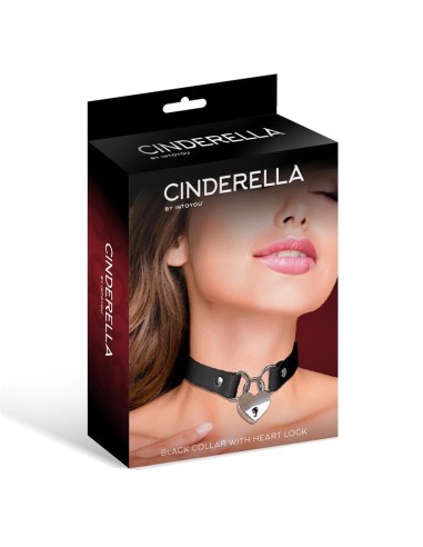 Collar con Candado de Corazon Cuero Vegano Talla Unica