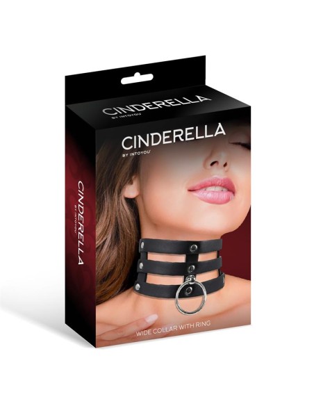 Collar Ancho con Aro Cuero Vegano Talla Unica