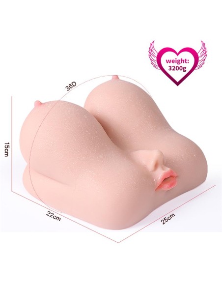 Jalome Masturbador 3 en 1 Vagina Boca y Pecho 32 kg
