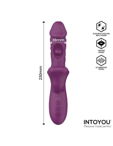 Bella Vibrador Doble Bola Cosquilleante y Mordisqueo 3 Motores