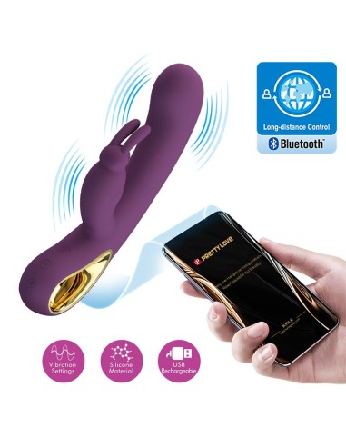 Liam Vibrador Punto G Silicona con APP Morado