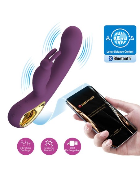Liam Vibrador Punto G Silicona con APP Morado