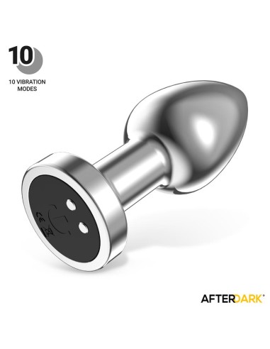 Dimpor Plug Anal Cromado con Vibracion USB Magnetico Talla S