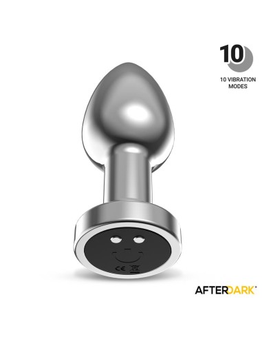 Dimpor Plug Anal Cromado con Vibracion USB Magnetico Talla S