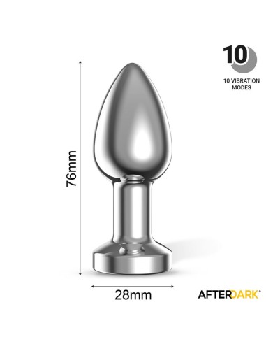 Dimpor Plug Anal Cromado con Vibracion USB Magnetico Talla S