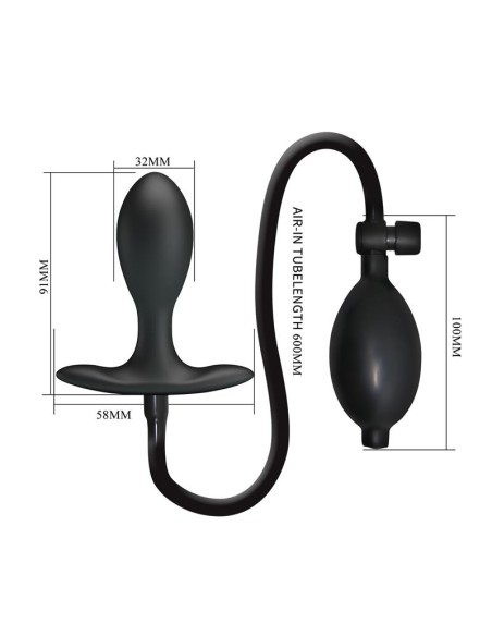 Plug Anal con Inflado y Bola Interna