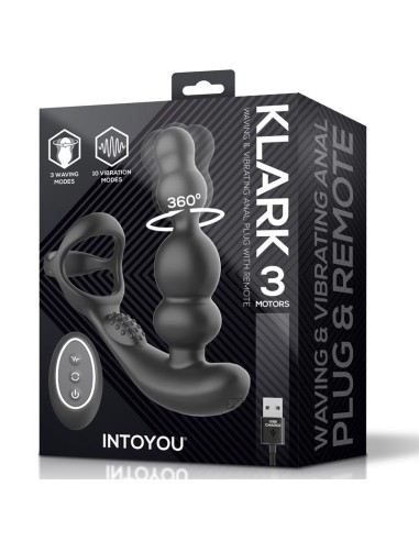 Klark Plug Anal Oscilante con Vibracion y Control Remoto