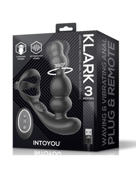 Klark Plug Anal Oscilante con Vibracion y Control Remoto