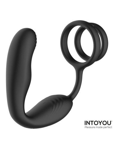 Bruce Masajeador Prostatico 360º y Doble Anillo con Vibracion
