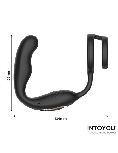 Bruce Masajeador Prostatico 360º y Doble Anillo con Vibracion