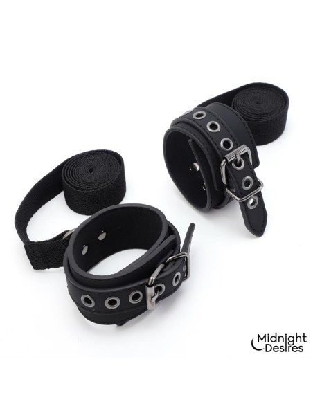 Set Bondage con Esposas Antifaz y Pluma Estimuladora