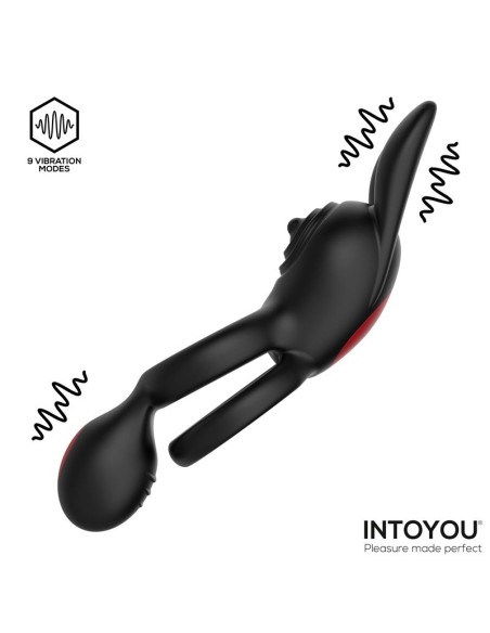 Konny Anillo Vibrador Doble con Conejito y Control Remoto