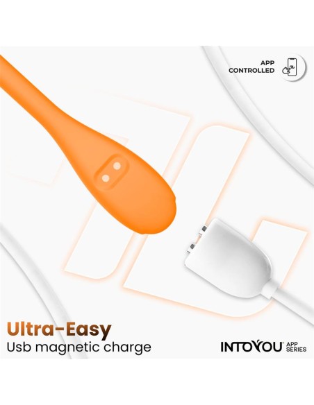 Logan Huevo Vibrador con APP Silicona Unibody Naranja