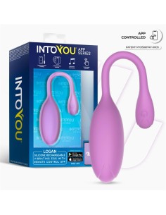 Logan Huevo Vibrador con APP Silicona Unibody Purpura 2