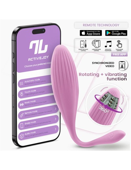 Huevo Vibrador con Bolas Internas con Rotacion y APP USB