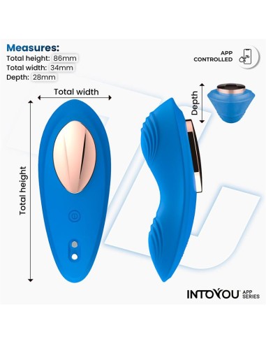 Vibrador de Braguita con APP Silicona Azul