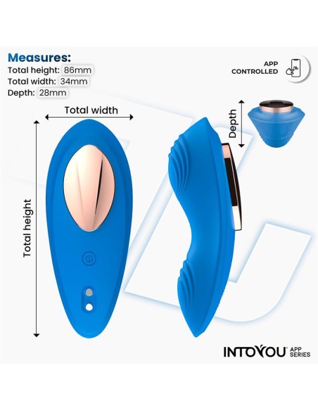 Vibrador de Braguita con APP Silicona Azul