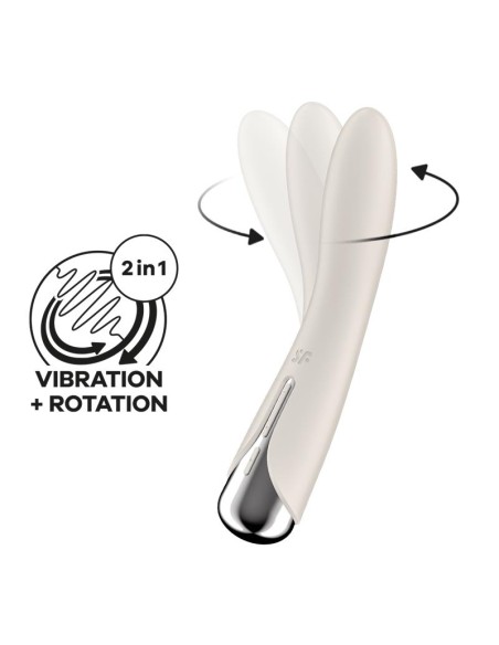 Spinning Vibe 1 Vibrador y Rotador Beige