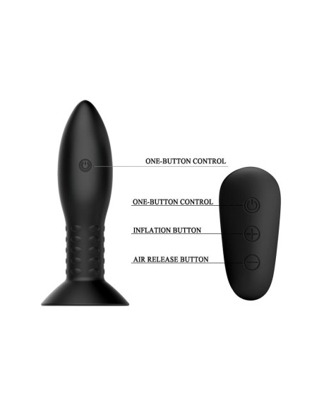 Plug Anal Inflable con Vibracion y Rotacion