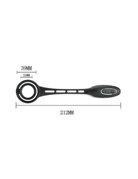 Plug Anal con Anillo para el Pene con Vibracion