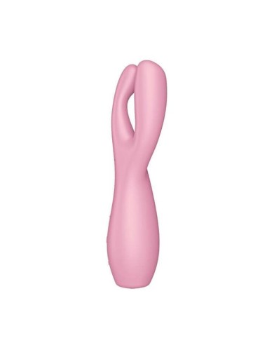 Threesome 3 Lay on Vibrador 3 Motores Rosa