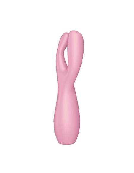 Threesome 3 Lay on Vibrador 3 Motores Rosa