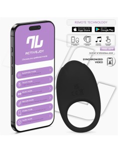 Ringo Anillo Vibrador con APP Unibody Negro