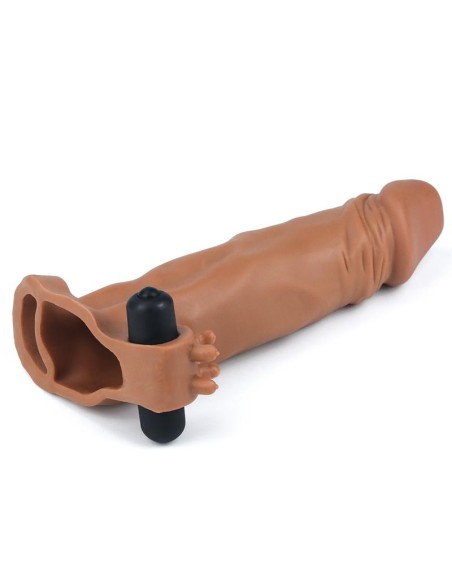 Funda para el Pene con vibracion Add 2 Pleasure X Tender Marron