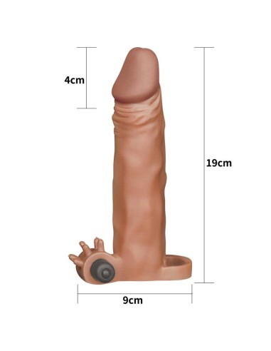 Funda para el Pene con vibracion Add 2 Pleasure X Tender Marron