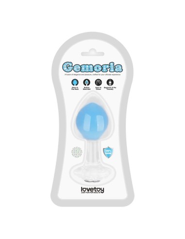 Gemoria Plug Anal Silicona Bola Interna Acero Brilla en la Oscuridad