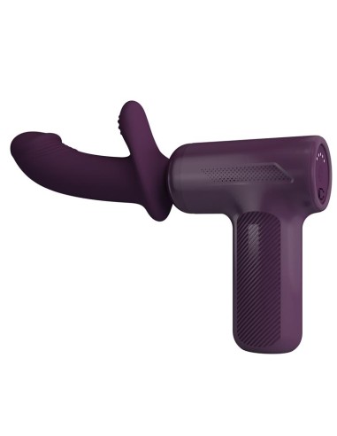Dj Scholar Pistola de Masaje con Dildo Funcion Empuje Purpura