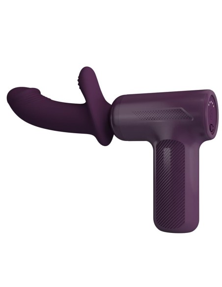 Dj Scholar Pistola de Masaje con Dildo Funcion Empuje Purpura