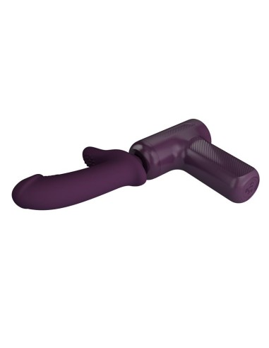 Dj Scholar Pistola de Masaje con Dildo Funcion Empuje Purpura