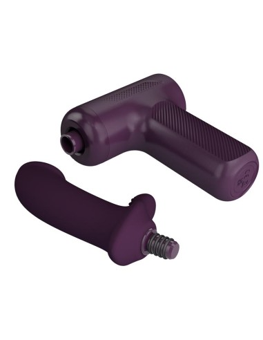 Dj Scholar Pistola de Masaje con Dildo Funcion Empuje Purpura