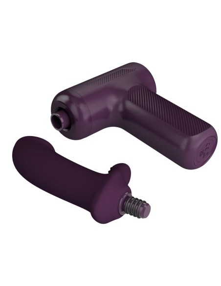 Dj Scholar Pistola de Masaje con Dildo Funcion Empuje Purpura