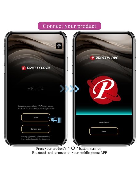Hector Vibrador con Electroshock y App Rosa