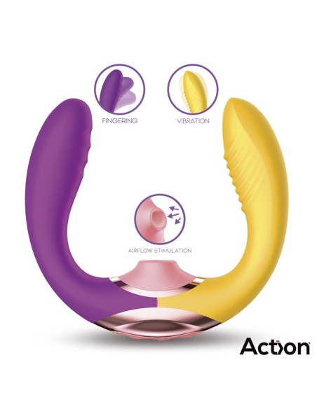Two Lovers 3 in 1 Vibrador con Finger y Succion