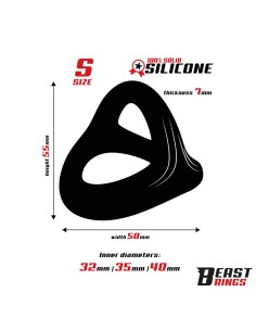 Anillo Triple Silicona Solida 40 35 32mm Talla S 2