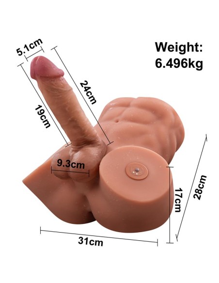 Gretel Semi Torso con Dildo Desmontable Thrusting y APP 6 kg