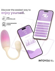 NexEgg Huevo Vibrador Silicona Doble capa App Beige Rosa 2