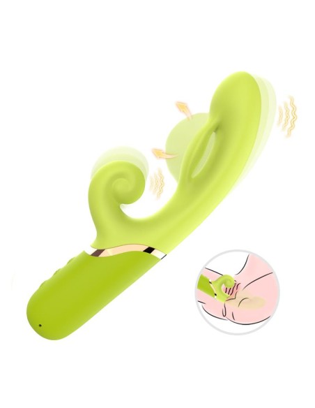 Vibrador con Funcion de Inflado Verde