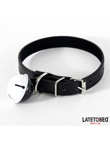 Collar con Cascabel Ajustable Negro