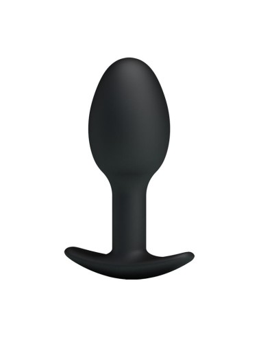 Plug Anal Silicona Negro con Bola