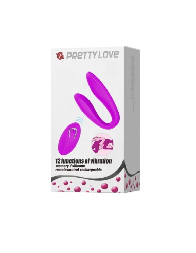 Estimulador de Parejas Control Remoto Rosa