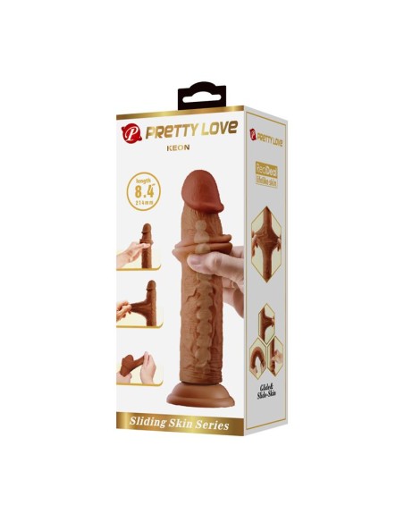 Dildo con Piel Deslizante Retractil 214 cm