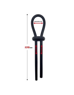 Anillo para el Pene de Lazo Ajustable Silicona Solida Negro 2